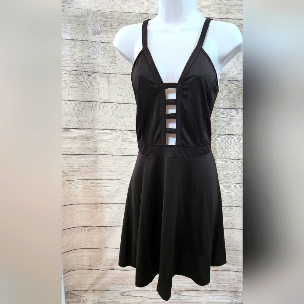 Black cutout dress, XL